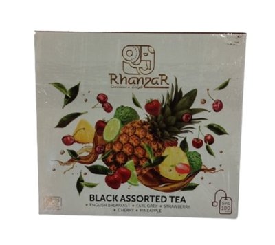 Чай "RHANZAR" чорний асорті 100 пакетів 67 фото
