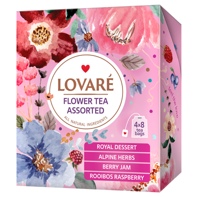 Чай Lovare Ассорти Цветочный пакетированный 4 вида по 8 шт 1830 фото