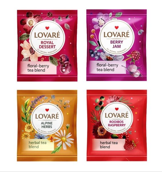 Чай Lovare Ассорти Цветочный пакетированный 4 вида по 8 шт 1830 фото