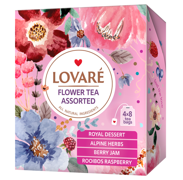 Чай Lovare Асорті Квітковий пакетований 4 види по 8 шт. 1830 фото