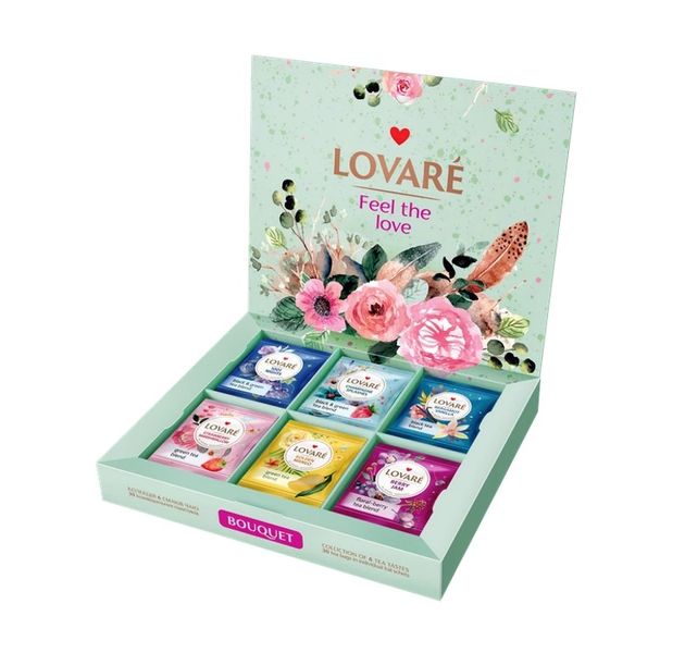 Колекція чаю Lovare Bouquet 6 видів по 5 шт 3258 фото