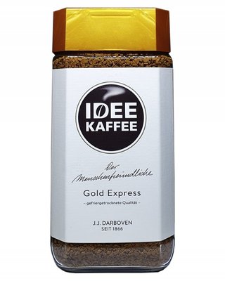 Кава розчинна IDEE Kaffee Gold Express J.J.Darboven 100 г в скляній банці 4068 фото