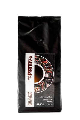 Кава зернова Будь на Positive Black 100% рабуста 1 кг 4318 фото