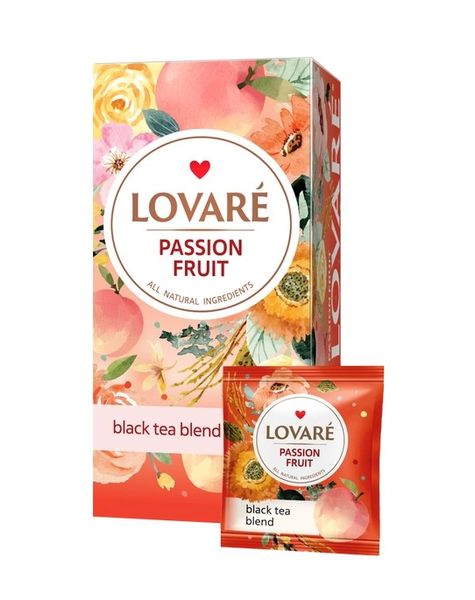 Чай Lovare Пристрасний фрукт 24 пакетів 1829 фото