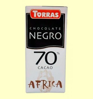 Шоколад Torras чорний Ghana 125гр 20/шт 5346 фото