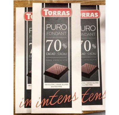 Шоколад Torras чорний 70% какао 200гр 18/шт 4137 фото