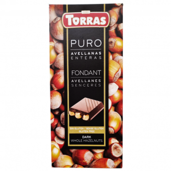 Шоколад Torras черный с фундуком 150гр 18/шт 3885 фото