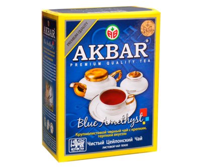Чай AKBAR Блакитний Аметист чорний великолистовий 100 г 3059 фото