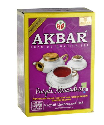 Чай AKBAR Фіолетовий Олександрит чорний великолистовий 100 г 2288 фото