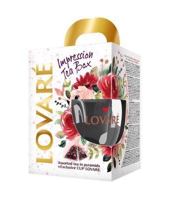 Набор Коллекция чаев LOVARE "Impression tea box" 4 вида пирамидок по 7 шт. 24 фото