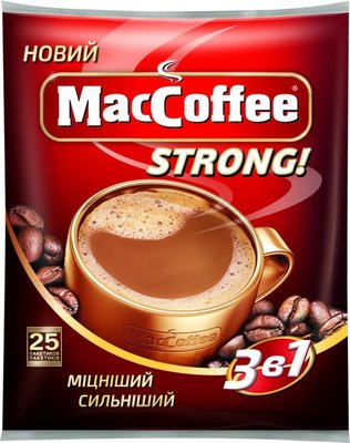Кофейный напиток MacCoffee 3в1 Стронг 25 пакетов 974 фото