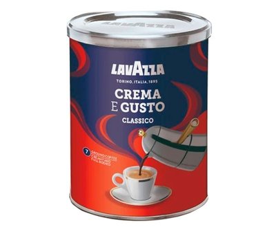 Кава мелена Lavazza Crema e Gusto 250г. в металевій банці 2831 фото