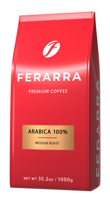 Кофе FERARRA CAFFE 100% ARABIKA с клапаном 1кг. зерно 1289 фото