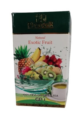 Чай "RHANZAR" зелений GP1 "EXOTIC FRUIT" 100гр 3370 фото
