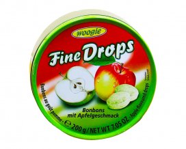 Льодяники Woogie Fine Drops зі смаком яблука 200г 2504 фото