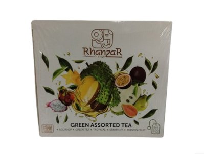 Чай "RHANZAR" зелений асорті 100 пакетів 69 фото