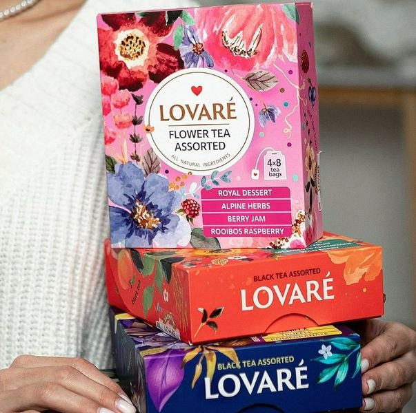 Комплект пакетованого чаю Lovare Асорті 4 види 12 фото