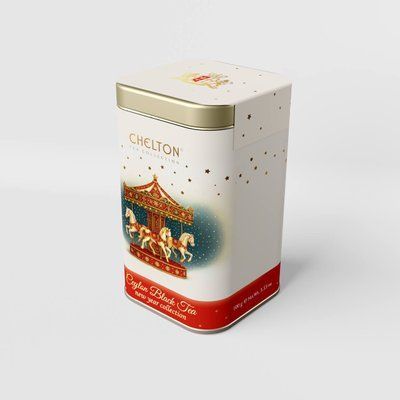Чай Chelton Благородный дом, черный крупный лист Праздничная Карусель 100 г. ж/б 5885 фото