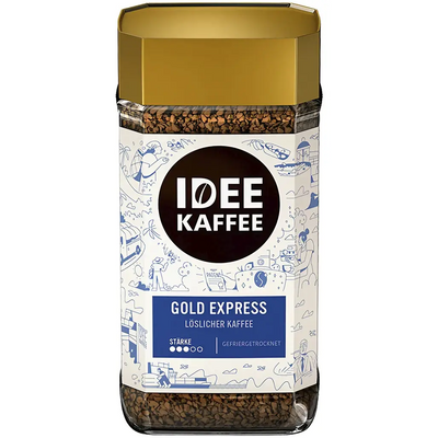 Кофе растворимый IDEE Kaffee Gold Express J.J.Darboven 100 г в стеклянной банке 4068 фото