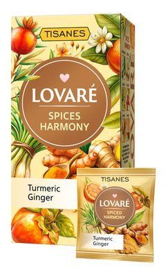 Чай TM Lovare "SPICES HARMONY" Бленд травяного чая со специями, плодами и ароматом хурмы и мандарина 24*1,8г 5531 фото