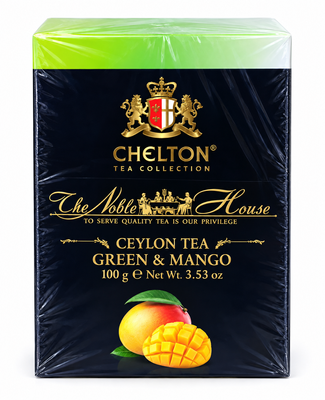Чай Chelton Шляхетний будинок зелений листовий чай з манго "Green with Mango" 100 г 3689 фото