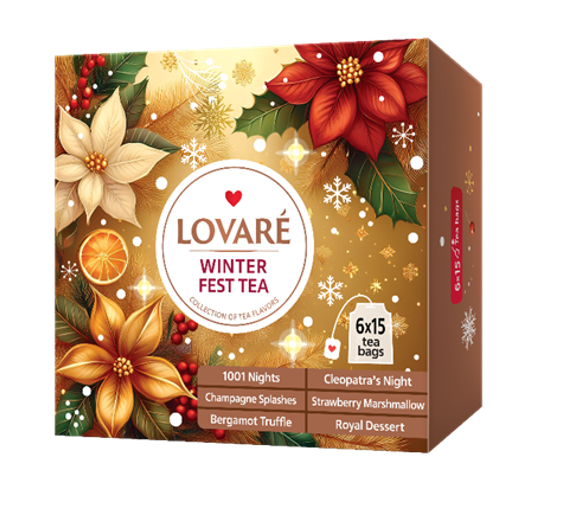 Чай Lovareасорті &laquo;FEST TEA SET&raquo; 90 пакетиків в індивідуальних конвертах 4677 фото