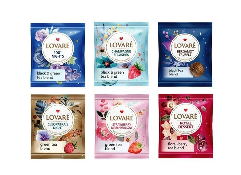 Чай Lovareасорті &laquo;FEST TEA SET&raquo; 90 пакетиків в індивідуальних конвертах 4677 фото