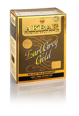 Чай AKBAR Ерл Грей Голд чорний великолистовий з бергамотом 80г 1726 фото