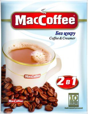 Кофейный напиток MacCoffee 2в1 без сахара 10 пакетов 985 фото