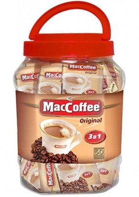 Кофейный напиток MacCoffee 3в1 банка 50 пакетов 785 фото