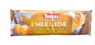 Шоколад Torras молочный карамель и морская соль 250 гр 15 шт/ящ (1372) 3888 фото