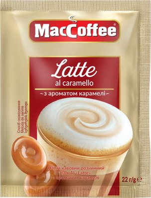 Кофейный напиток MacCoffee 3в1 Лате карамель 20 пакетов 4939 фото