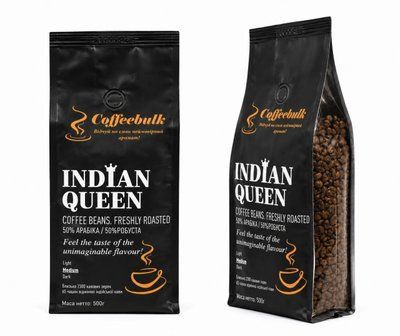 Кофе Coffeebulk Indian Queen 500g 50/50 зерно 6047 фото