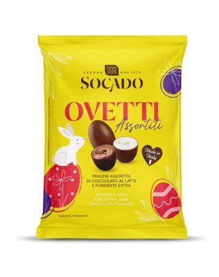 Цукерки яйця шоколадні Socado Ovetti Assortiti 110г 5654 фото