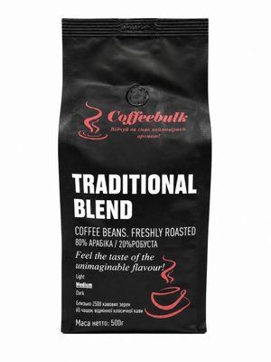 Кофе Coffeebulk Traditional Blend 500g 80%/20% зерно 3241 фото