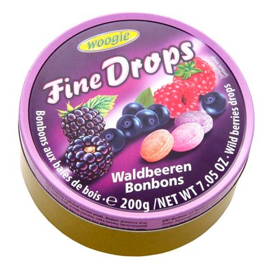 Леденцы Woogie Fine Drops со вкусом лесных ягод 200г 2071 фото